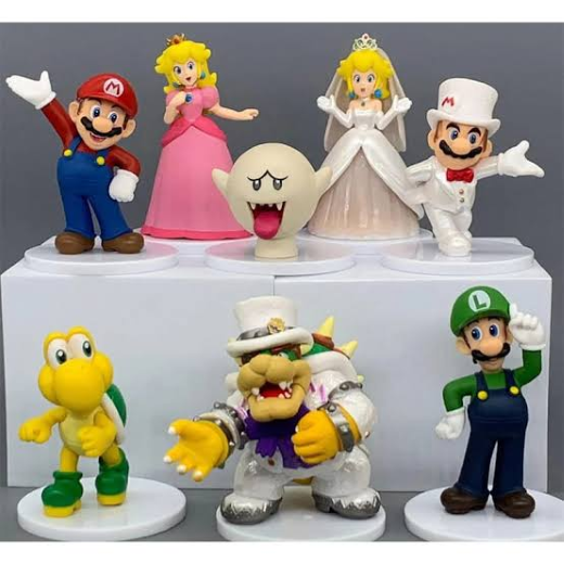Mario set of 8 pcs white tray - Image 3
