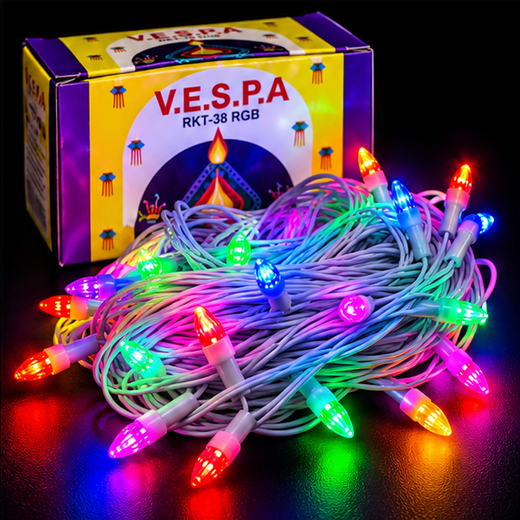 26M Rocket Multicolour String Light (56 Bulb) (Print: 36M) 🚀✨ - Image 4