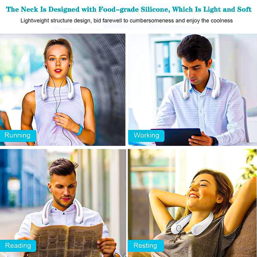 Portable Rechargeable Neck Mini Fan - Image 4