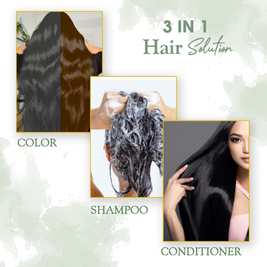 Hair Colour Shampoo- 1N Natural Black 400ml - Image 4