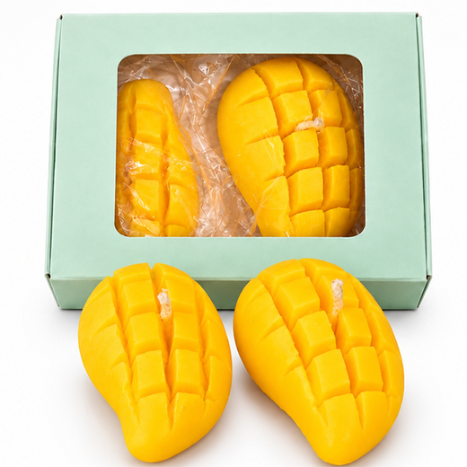 Mango Candle (Pack of 2) (Box Size: 4*4 Inch) 🥭🕯️