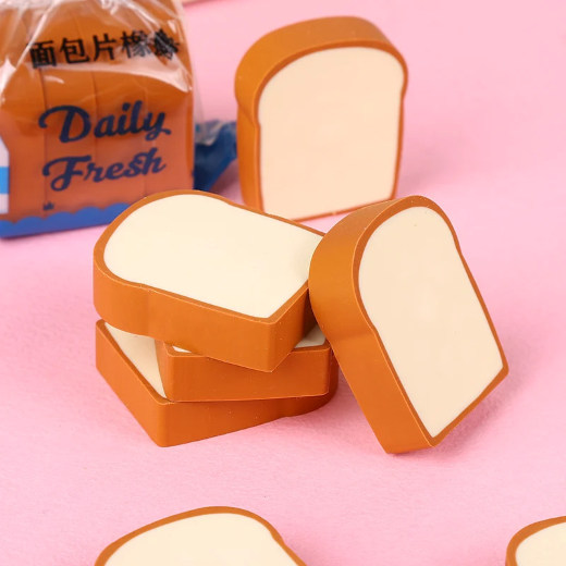 Bread Shape Eraser (Pack Of 4) - Image 4