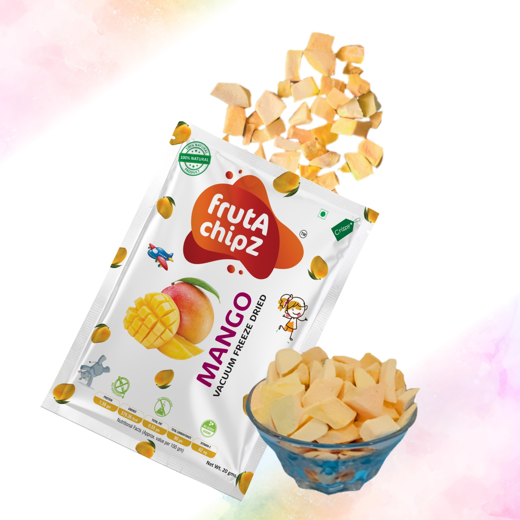 frutA chipZ Freeze Dried Fruit Mango 20 Gms/ Banana 30 Gms/ Pineapple 20 Gms | 100% Natural | Healthy Fruit Chips | Ready to EAT | Crunchy | - Image 2