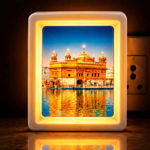 Golden Temple LED 2 Pin Night Lamp (Size: 10*8 Cm)
