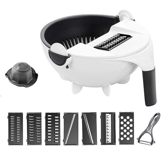 9 in 1 Multifunction Rotate Vegetable Cutter