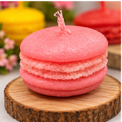 Macaron Candle (Pack of 4) (Box Size: 4*4 Inch) 🕯️ - Image 2