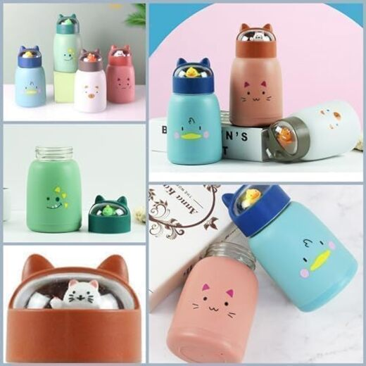 Cute Cat Kids Glass Water Bottle - Image 2