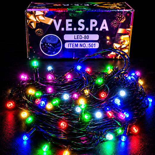 20M Multicolour Remote LED String Light (80/68 Bulb) (Print 25M) ✨ - Image 3