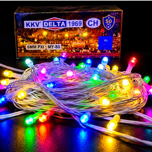 20M Multicolour Frosed String Light (80/68 Bulb) (Print 25M) ✨