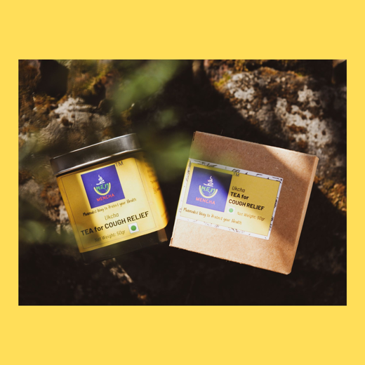 MENCHA - Cough Relief Tea Tin 50gr - Caffeine Free - Himalayan Herbal Blend for Support Lung Health | Relieve Common Cough, Cold, Flu - 50 Cups - Image 4