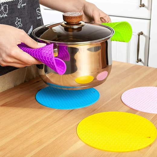 Kitchen Silicone Trivets Mat (Set of 4)