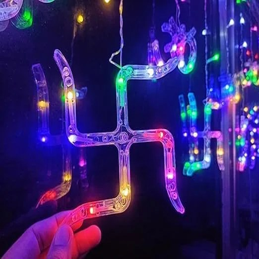 6*6 OM Swastik Curtain Light With Different Flashing Modes - Image 4