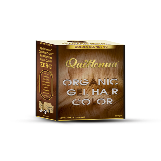 Organic Gel Hair Colour 6G Golden Blonde - PPD & Ammonia Free Permanent Natural Hair Color