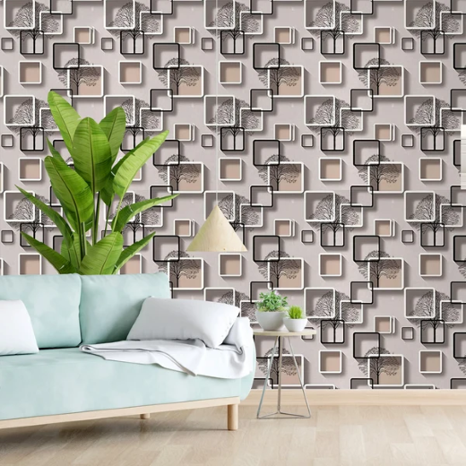 Self Adhensive 3D Frames Pattern Wallpaper (45*1000cm) - Image 4