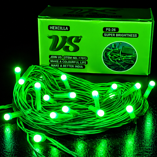10M Pixel Green String Light (26/20 Bulb) (5 MM) (Print: 25M) ✨
