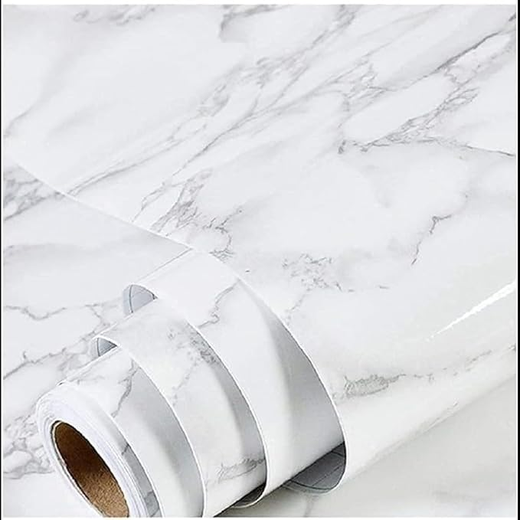 White Marble Foil Paper