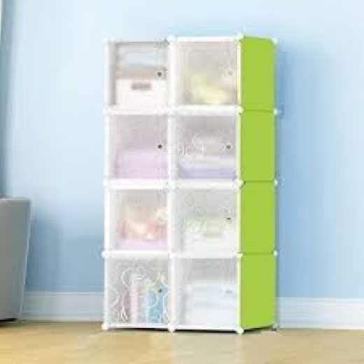12 Door Plastic Sheet Wardrobe Storage Rack: - Image 4