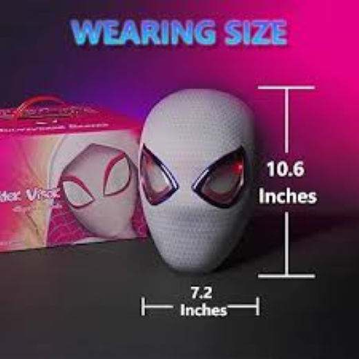 New Spidy Women White Eyes Flicker Mask - Ring Remote Control (Premium Quality) - Image 2