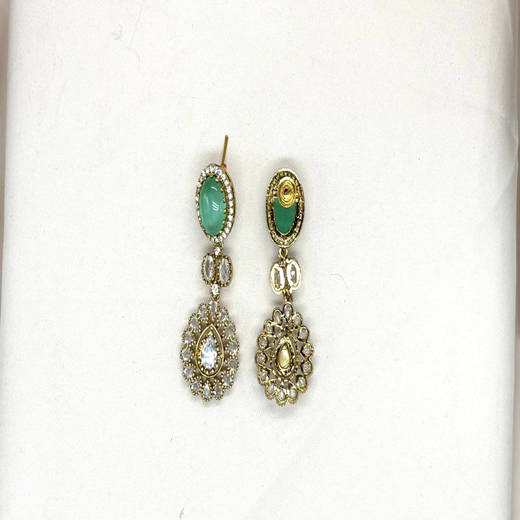 Victorian Mint-Green Mossnite stone's short Neckalce - Image 2