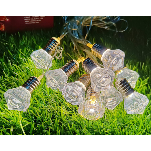 Big Holder Design Crystal Bulb String Light (10 Bulb) ✨💡