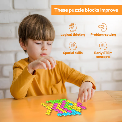 FLYI 6 Phase Hexie Snap Puzzle Blocks (3+ Years)
