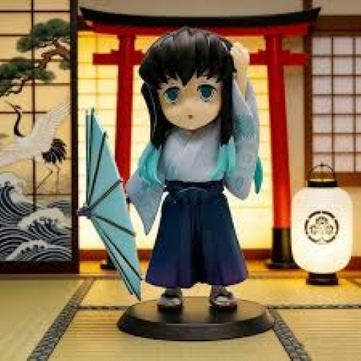Mini cute Demon slayer fiqure with Umberella Pack of 2 (Net price - 148) - Image 3