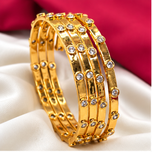 Premium Zircon Stones Panchaloha Bangle
