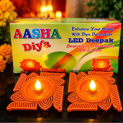 Big Swastik Water Sensor Diya (10 Piece Box) 🪔
