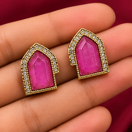 PInk Moissanite Earring - Image 3