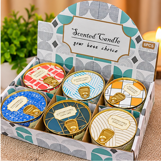 Beautiful Premium Tin Scented Candle (6 Piece Box) 🕯️ - Image 3