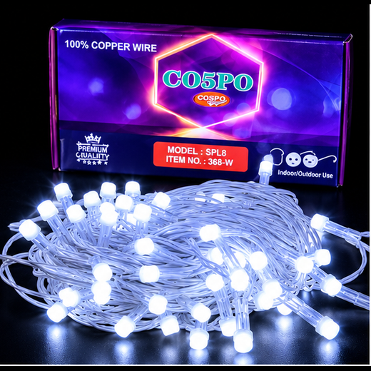 25M Pixel White String Light (88 Bulb) (8 MM) (Print: 40M) ✨