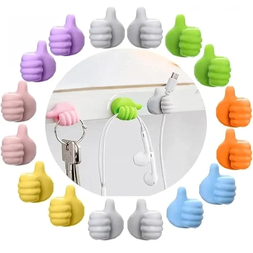 Thumbs Up Silicone Wall Hooks (5 pack)