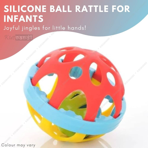Soft Ball Rattle Teether For Baby Bath Toy Safe Non-Toxic Plastic Col