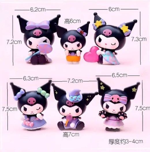 New Black Kuromi Set Pack of 6 - Image 3