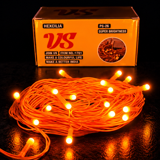 10M Pixel Orange String Light (26/20 Bulb) (5 MM) (Print: 25M) ✨