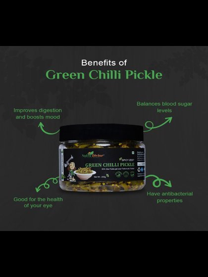 Spicy Zest Green Chilli Pickle - 250g