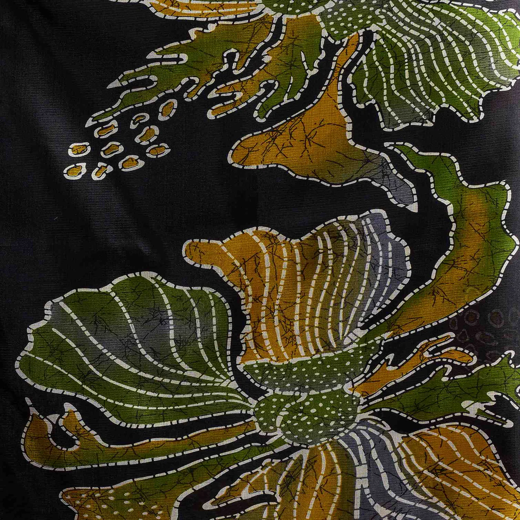 Black Vichitra Silk Printed Saree - Image 3