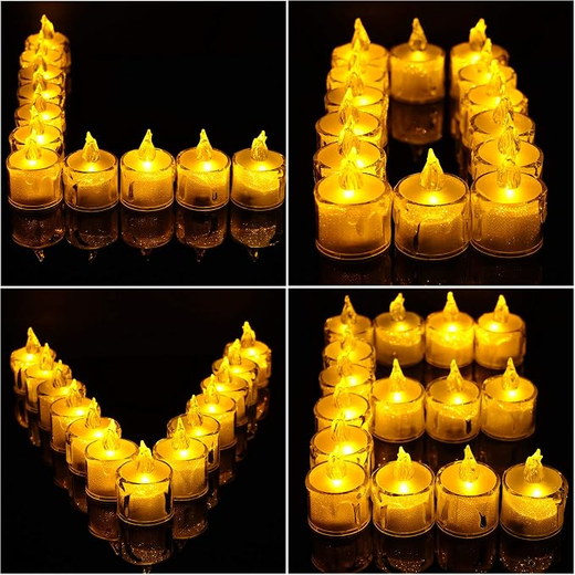 LED Glitter Candle (pack of 10) - Image 2