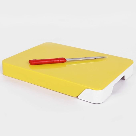 2-in-1 Cut and Wash Chopping Board with Stainless Steel Knife - Image 2