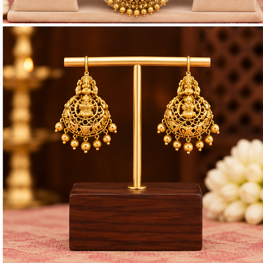 Matte finishing lord Lakshmi designed Long Haram - Image 4