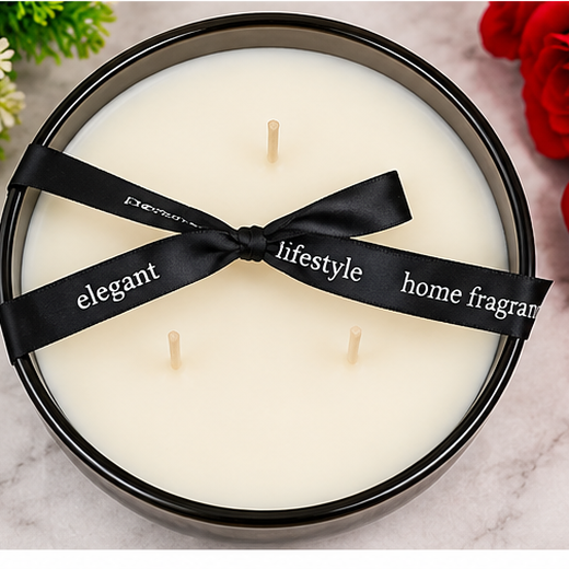 Big Glass Bowl Premium Aroma Candle Gift Pack 💝 (Size: 6*3 Inch) 🕯️ - Image 3