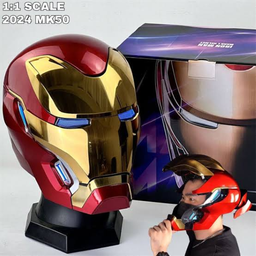 Iro-nman Mk50 Advanced Helmet With voice and remote command Heavy (silver / golden randomly sent)