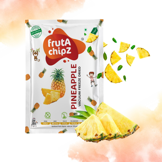 frutA chipZ Dried Pineapple Fruit Chips for Kids and Adults |100% Natural | Healthy Pineapple Fruit Chips |Fruit Slices |Pack of 5|100 Gms|Ready to Eat|