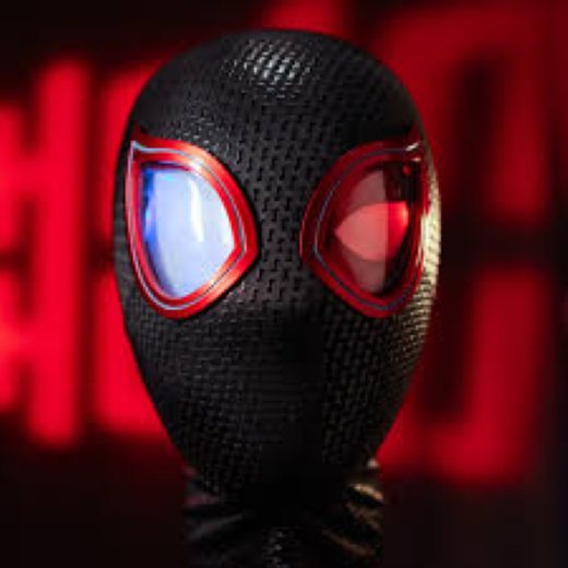 New Spidy Visor Blk/Red Eyes Flicker Mask - Ring Remote Control (Premium Quality) - Image 4