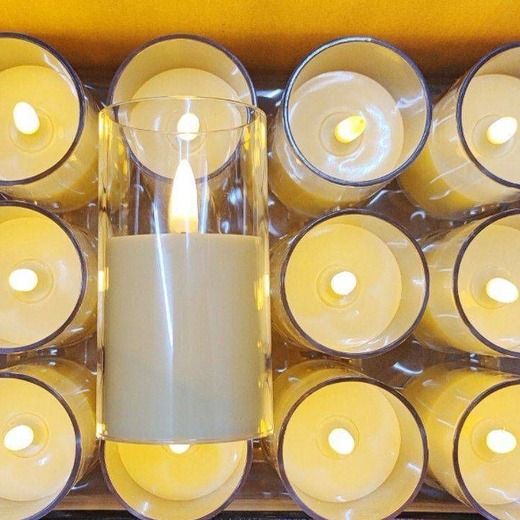 Smokeless 3D Wick Candle With Glass🕯️ Height: 10CM (12 piece) - Image 2