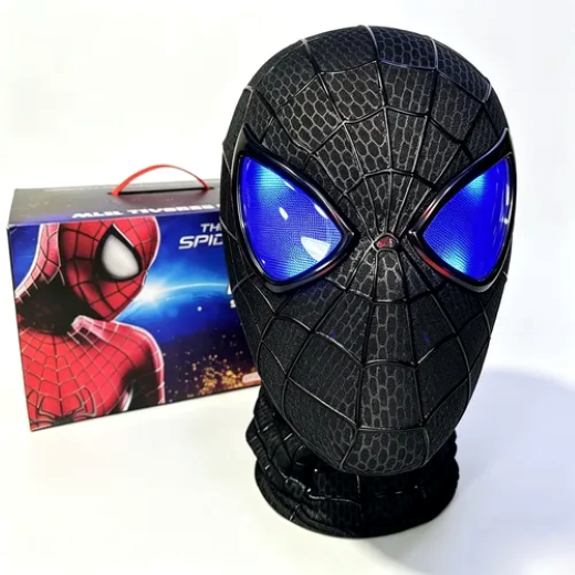 New Amazing Spidy 2 Full Black Eyes Flicker Mask - Ring Remote Control (Premium Quality) - Image 4