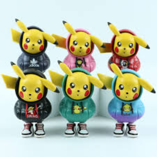 6 pc multicolor Pekachu pokimon set - Image 4