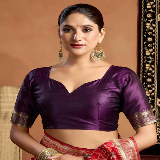 Red Banarasi Silk Saree - Image 2
