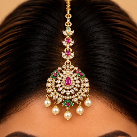Matte Finish Maang-Tikka - Image 4