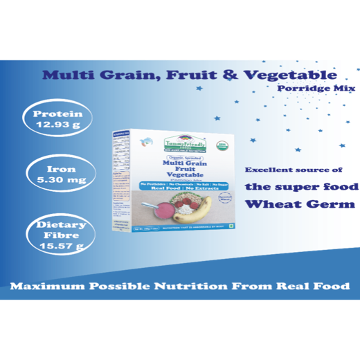 Sprouted Multi Grain Fruit Vegetable (Sprouted Wheat, Oats, Banana, Beetroot, Green Peas) Porridge M - Image 2